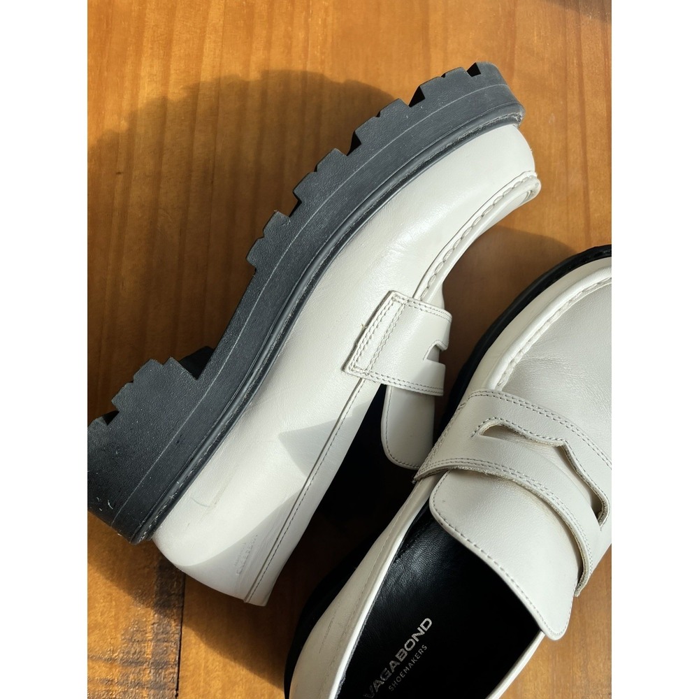 Vagabond Cosmo 2.0 Chunky Platform Loafers White‎ Leather 9 EU39 Officecore - Picture 3 of 9